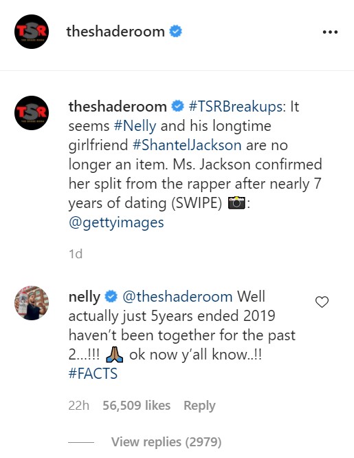 Nelly Shantel Broken Up