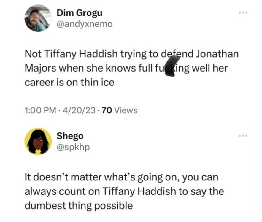 Tiffany Haddish Jonathan Majors